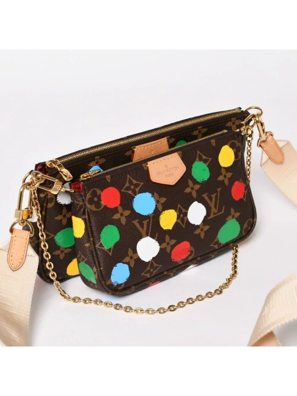 Louis Vuitton Yayoi Kusama Multi Pochette Accessoires Monogram Canvas Multicolor